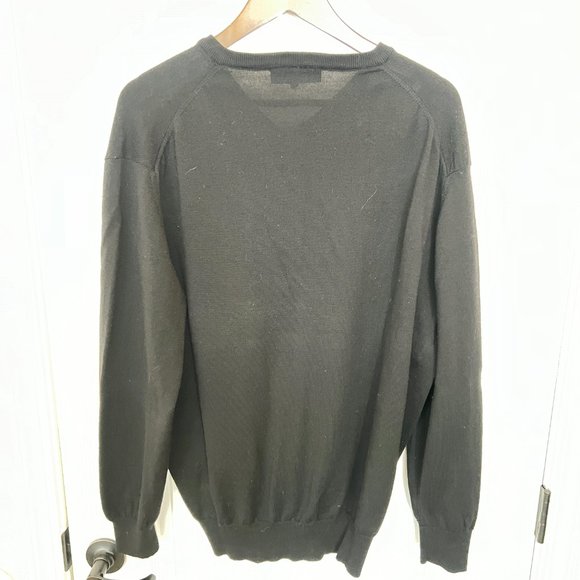 $1195 Authentic VALENTINO Jeans Made in ITALY Men's Black V-Neck Sweaters Sz.XL - Picture 3 of 14
